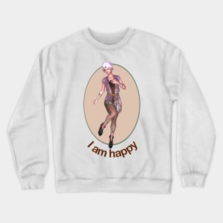 I Am Happy Elf fairy faerie dancing Crewneck Sweatshirt